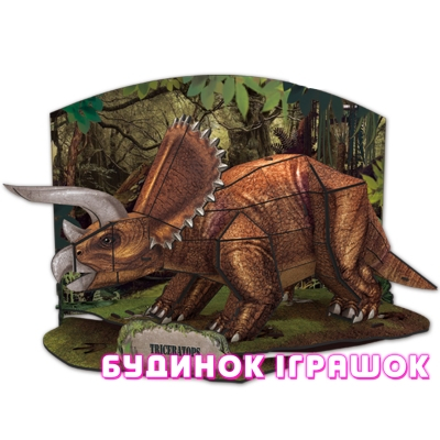 3D-пазлы - Трёхмерная головоломка-конструктор CubikFun Трицератопс (P669h)#2