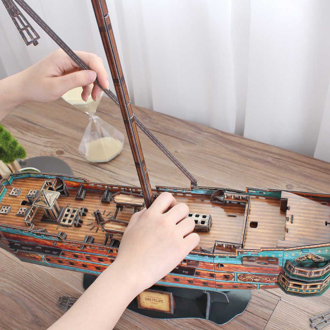 3D-пазлы - Трёхмерная головоломка-конструктор CubikFun Испанская армада Сан Фелипе (T4017h)#3