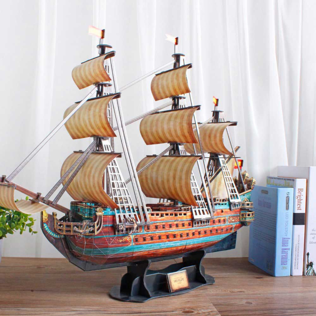 3D-пазлы - Трёхмерная головоломка-конструктор CubikFun Испанская армада Сан Фелипе (T4017h)#4