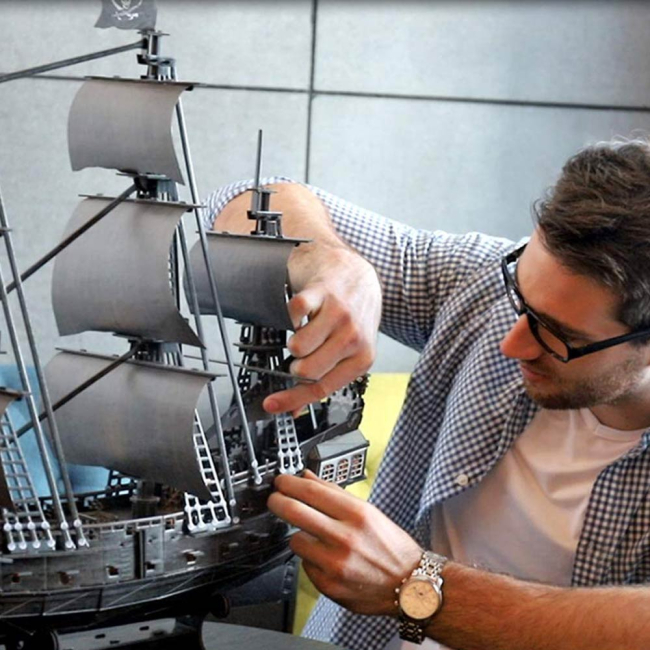 3D-пазлы - Трехмерный пазл CubicFun Корабль Черной Бороды Месть королевы Анны (T4018h)#3