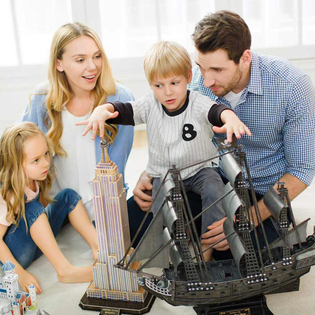 3D-пазлы - Трехмерный пазл CubicFun Корабль Черной Бороды Месть королевы Анны (T4018h)#4