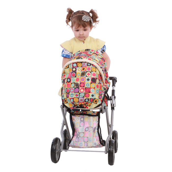 Транспорт и питомцы - Коляска для куклы с люлькой Todsy Mary 2 в 1 Цветная (2026003)#4