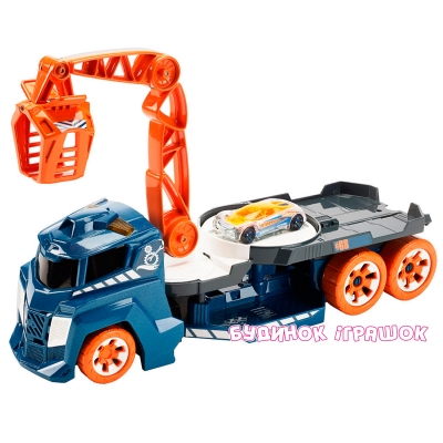 Автотреки - Грузовик с краном Hot Wheels со звуковыми и световыми эффектами (DJC69)#2