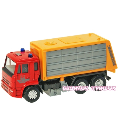 Транспорт и спецтехника - Автомодель КАМАЗ Мусоровоз Автопром в ассортименте (6515ABCD)#4