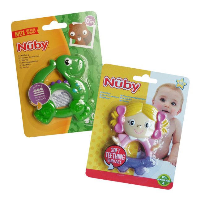 Брязкальця, прорізувачі - Прорізувач Nuby Смішинка в асорт (661)#2