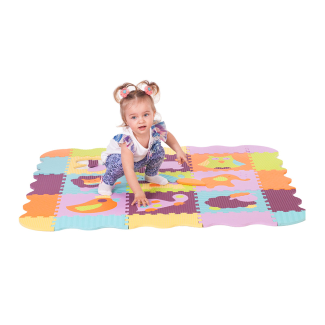 Пазлы - Детский коврик-пазл Baby Great Весёлый зоопарк с бортиком (5002002)#4