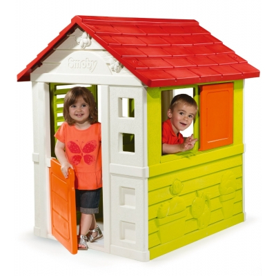 Ігрові комплекси, гойдалки, гірки - Ігровий Будиночок Дачний з розсувними віконницями Smoby (310069)#2