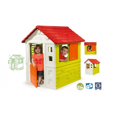 Ігрові комплекси, гойдалки, гірки - Ігровий Будиночок Дачний з розсувними віконницями Smoby (310069)#3