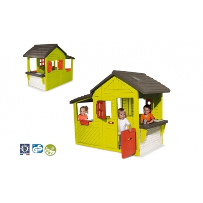 Игровые комплексы, качели, горки - Игровой Домик садовый с кухней-барбекю и звонком Smoby (310300)#2