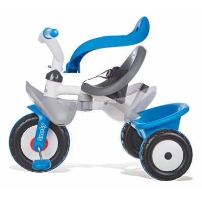 Велосипеды - Велосипед Smoby с козырьком и багажником синий (444208)#4