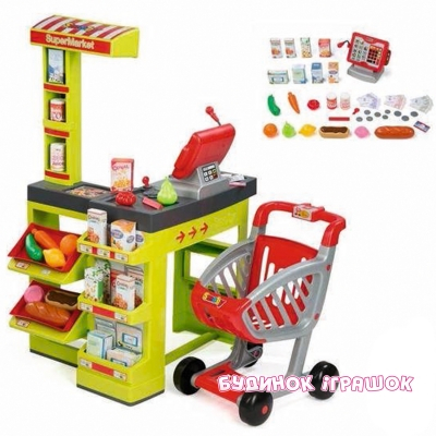 Набори професій - Інтерактивний супермаркет Green з візком Smoby (350202)#2