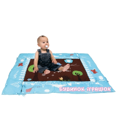 Розвивальні килимки - Килимок LUDI Сова з підйомними бортиками блакитний (2873)#4