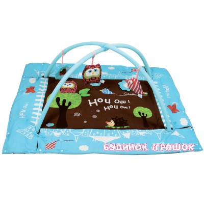 Розвивальні килимки - Килимок LUDI Сова з підйомними бортиками блакитний (2873)#5
