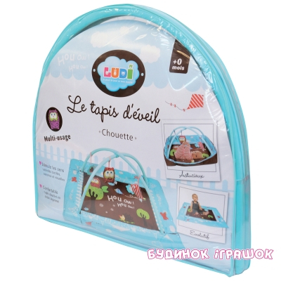 Розвивальні килимки - Килимок LUDI Сова з підйомними бортиками блакитний (2873)#6