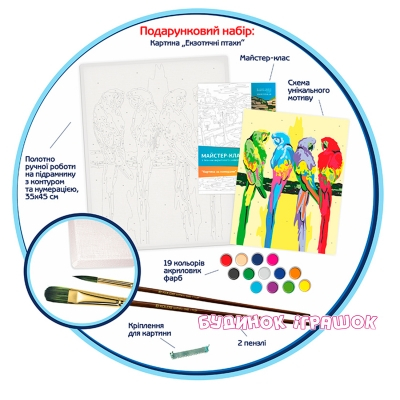 Товари для малювання - Набір для малювання Екзотичні птахи Rosa Start (N0001326)#2