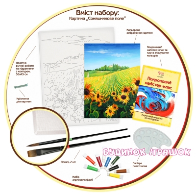 Товары для рисования - Рисование по номерам серии Talent Поле подсолнухов Rosa (N0000711)#2