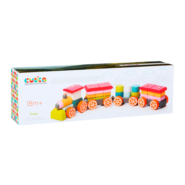 Розвивальні іграшки - Кубики Cubika Потяг LP-1 38 елементів (11681)#3