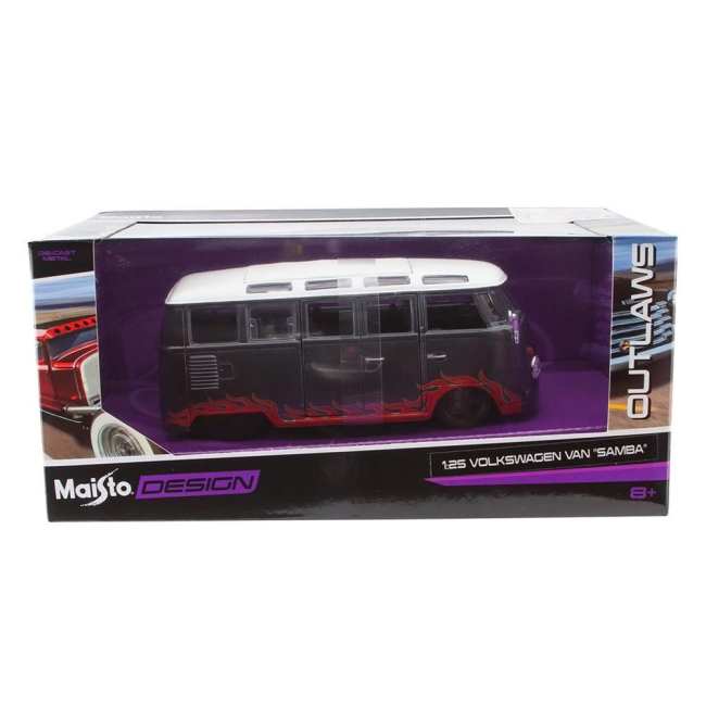 Транспорт и спецтехника - Автомодель Maisto серии AllStars Volkswagen Van Samba (31022 white/grey)#2