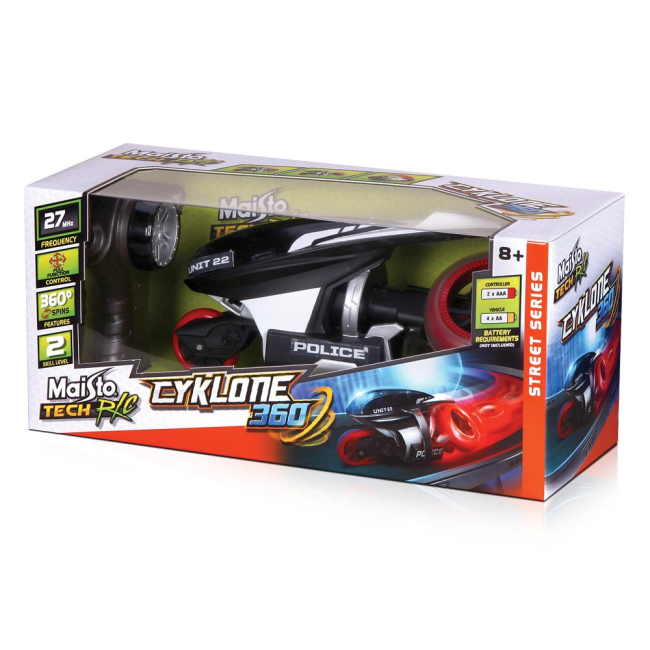 Радиоуправляемые модели - Мотоцикл на радиоуправлении Maisto Cyclone 360 (82066 black)#3