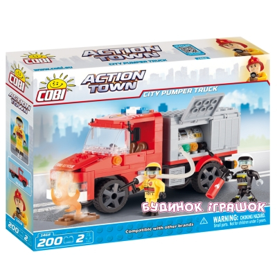 Конструктори з унікальними деталями - Конструктор COBI серії Action Town Пожежна насосна машина (COBI-1468)#2