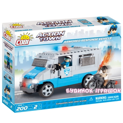 Конструктори з унікальними деталями - Конструктор COBI серії Action Town Броньована поліцейська машина (COBI-1568)#2