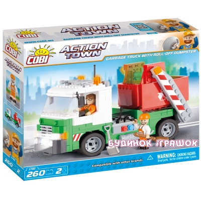 Конструктори з унікальними деталями - Конструктор COBI серії Action Town Сміттєвоз з контейнером (COBI-1781)#2
