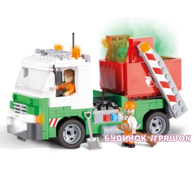 Конструктори з унікальними деталями - Конструктор COBI серії Action Town Сміттєвоз з контейнером (COBI-1781)#3