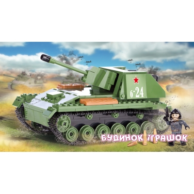 Конструкторы с уникальными деталями - Конструктор COBI Самоходно-артилерийская установка СУ-76 (COBI-2458)#3