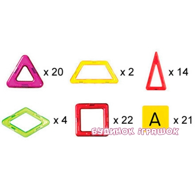 Магнитные конструкторы - Магнитный конструктор МАГНІКОН 3D 83 деталей (МК-83) (MK- 83)#2