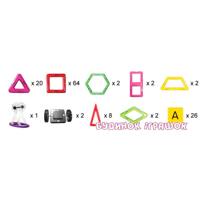 Магнітні конструктори - Магнітний конструктор МАГНІКОН 3D 118 деталей (МК-118) (MK-118)#6