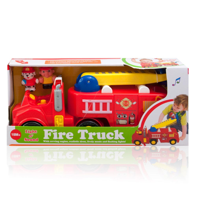 Машинки для малюків - Розвивальна іграшка Kiddieland Пожежна машина із ефектами (43265)#2