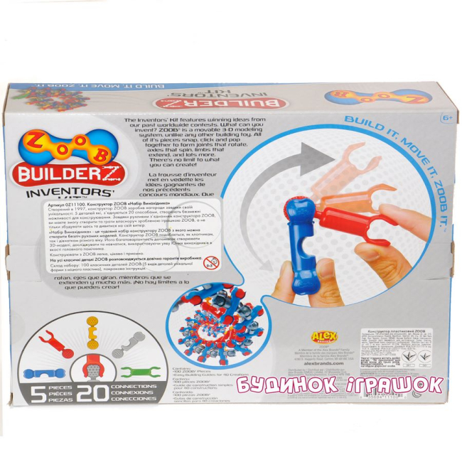 Конструкторы с уникальными деталями - Конструктор Набор изобретателя 100 ZOOB (0Z11100)#2