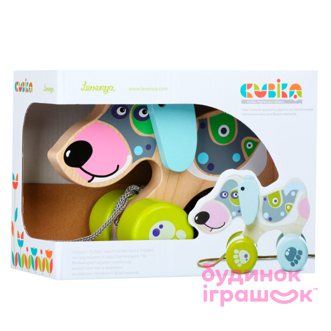 Машинки для малышей - Качалка деревянная Cubica Песик LK-1 (4823056511995)#2