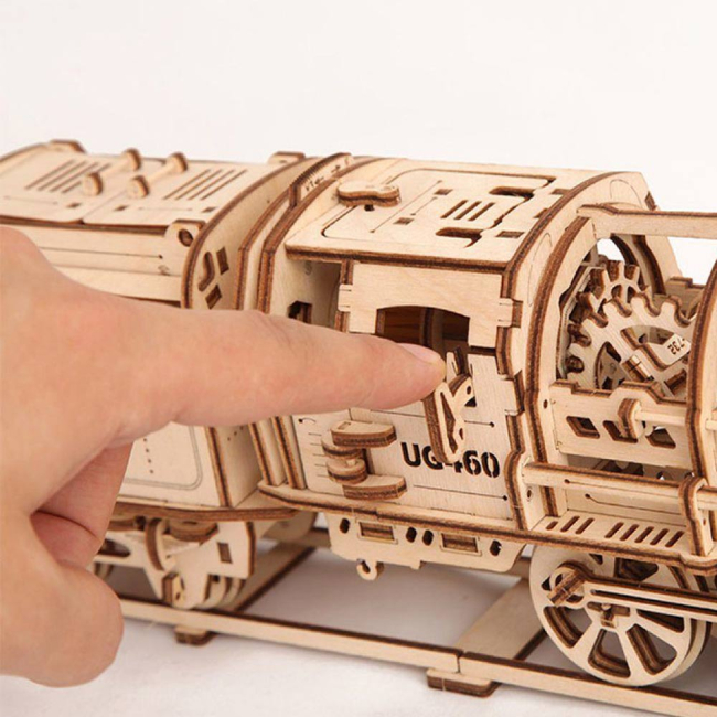 3D-пазли - Механічний 3D пазл Локомотив з тендером Ukrainian Gears (70012)#3