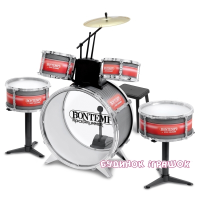 Музичні інструменти - Срібна ударна установка Bontempi (JD 4830.2)#2
