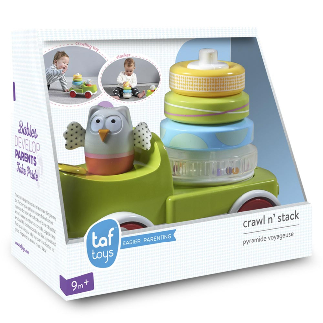 Развивающие игрушки - Машинка с пирамидкой Taf Toys Совенок-малыш (11945)#3