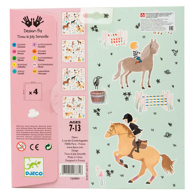 Набори для творчості - Набір наклейок DJECO Коні (DJ08881)#2