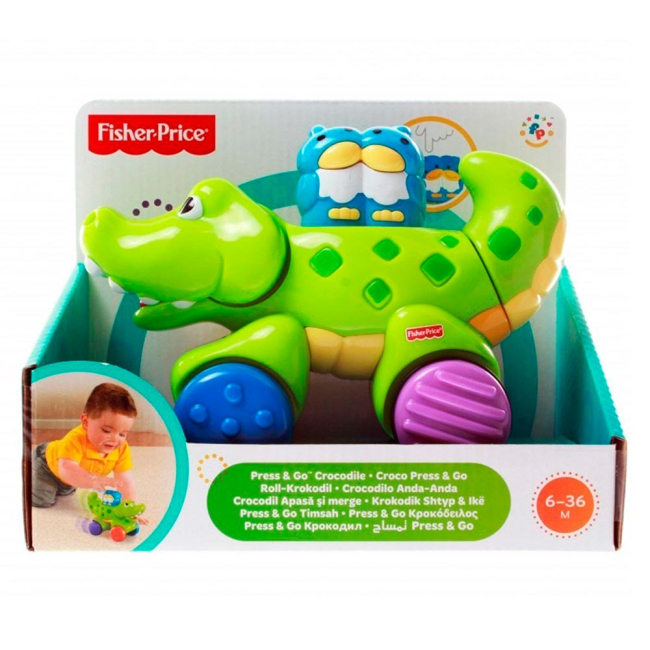 Машинки для малышей - Игрушка-каталка Fisher-Price Инерционные зверята Крокодил (N8160/N8161)#2