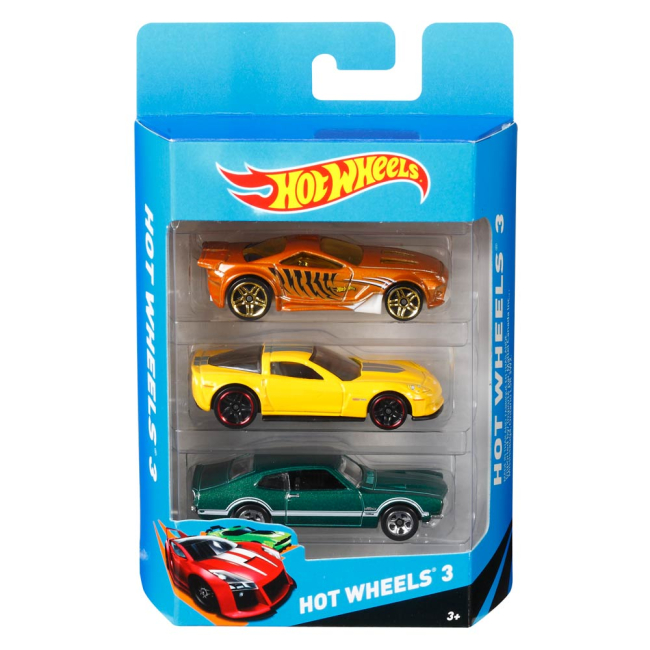 Автомоделі - Набір автомоделей Hot Wheels 3 базові машинки асортимент (K5904/DNP80)#2