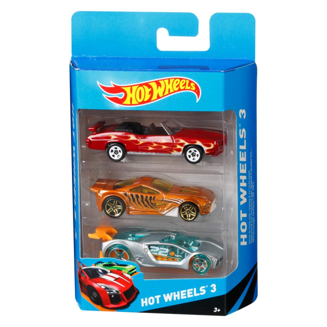 Автомоделі - Набір автомоделей Hot Wheels 3 базові машинки асортимент (K5904/DNP80)#3