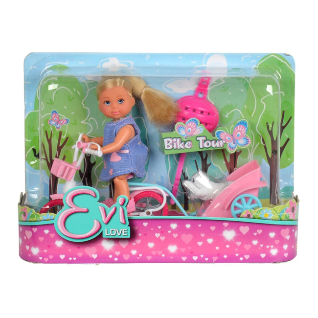 Ляльки - Лялька Steffi & Evi love Еві прогулянка на велосипеді з собачкою в сарафані (5730783-1)#2