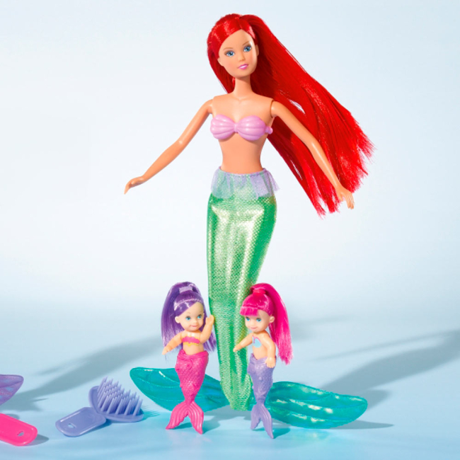 Ляльки - Лялька Steffi & Evi Love Штеффі Русалка з малюками руде волосся (5734162/5734162-1)#3