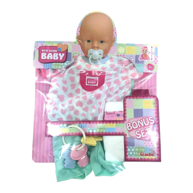 Одежда и аксессуары - Одежда для пупса Simba Кофточка в сердечки и мятные штанишки 38-43 см (5401631-3)#2