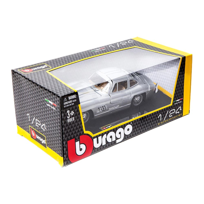 Автомодели - Автомодель Bburago Mercedes-Benz 300 SL 1954  серебристая (18-22023 silver)#4