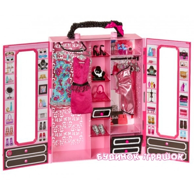 Одяг та аксесуари - Ігровий набір Шафа-валіза для одягу Barbie Класика (BMB99)#3