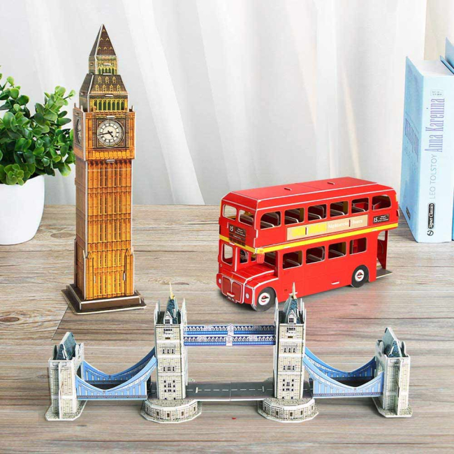 3D-пазлы - Трехмерная головоломка-конструктор CubicFun Автобус Double-Decker (S3018h)#4