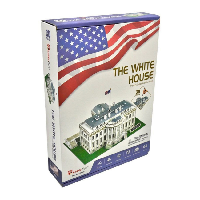 3D-пазли - Тривимірна головоломка-конструктор CubicFun Серія 2 Білий дім (C060h)#2