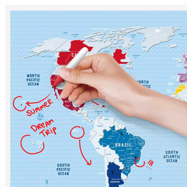 Скретч-карты и постеры - Скретч карта мира 1DEA.me Travel Map Silver World (4820191130104) (4820191130100)#6