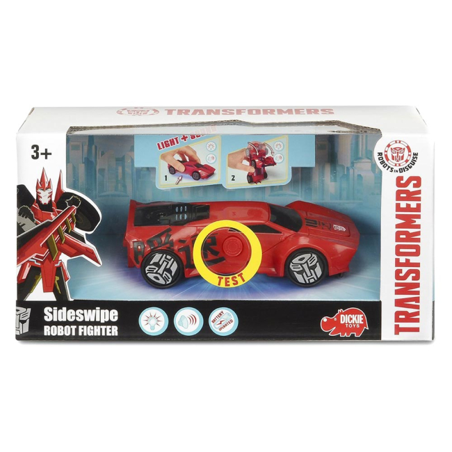 Трансформеры - Автомобиль Трансформер Сайдсвайп со светом и звуком Dickie Toys 15 см (3113001)#2