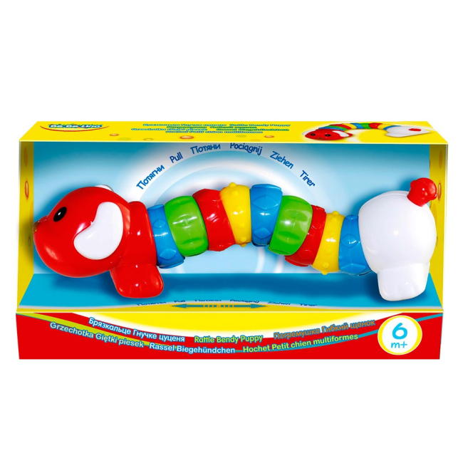 Погремушки, прорезыватели - Погремушка Bebelino Гибкий щенок красный (57115)#2